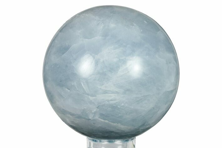 Polished Blue Calcite Sphere - Madagascar #256402